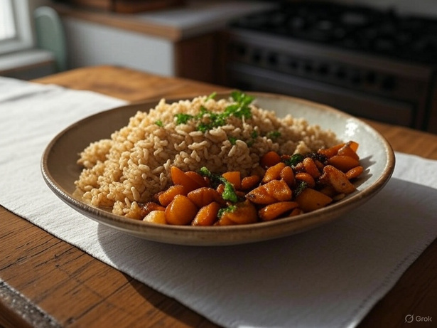 Arroz Integral conVerduras Salteadas